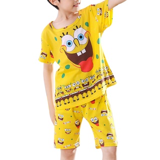 Bob Esponja Pijamas de Manga Larga para niños Sponge Bob Squarepants 