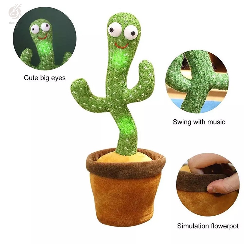 Lámpara De Felpa Bailando Cactus Reproducir Música 