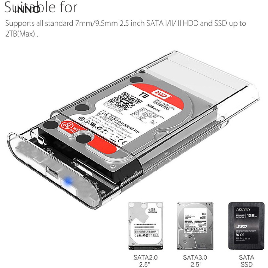 Adaptadores de Cables de Red Disco Duro Hdd Recinto 2tb Usb 3.0 Desktop Pc 2...
