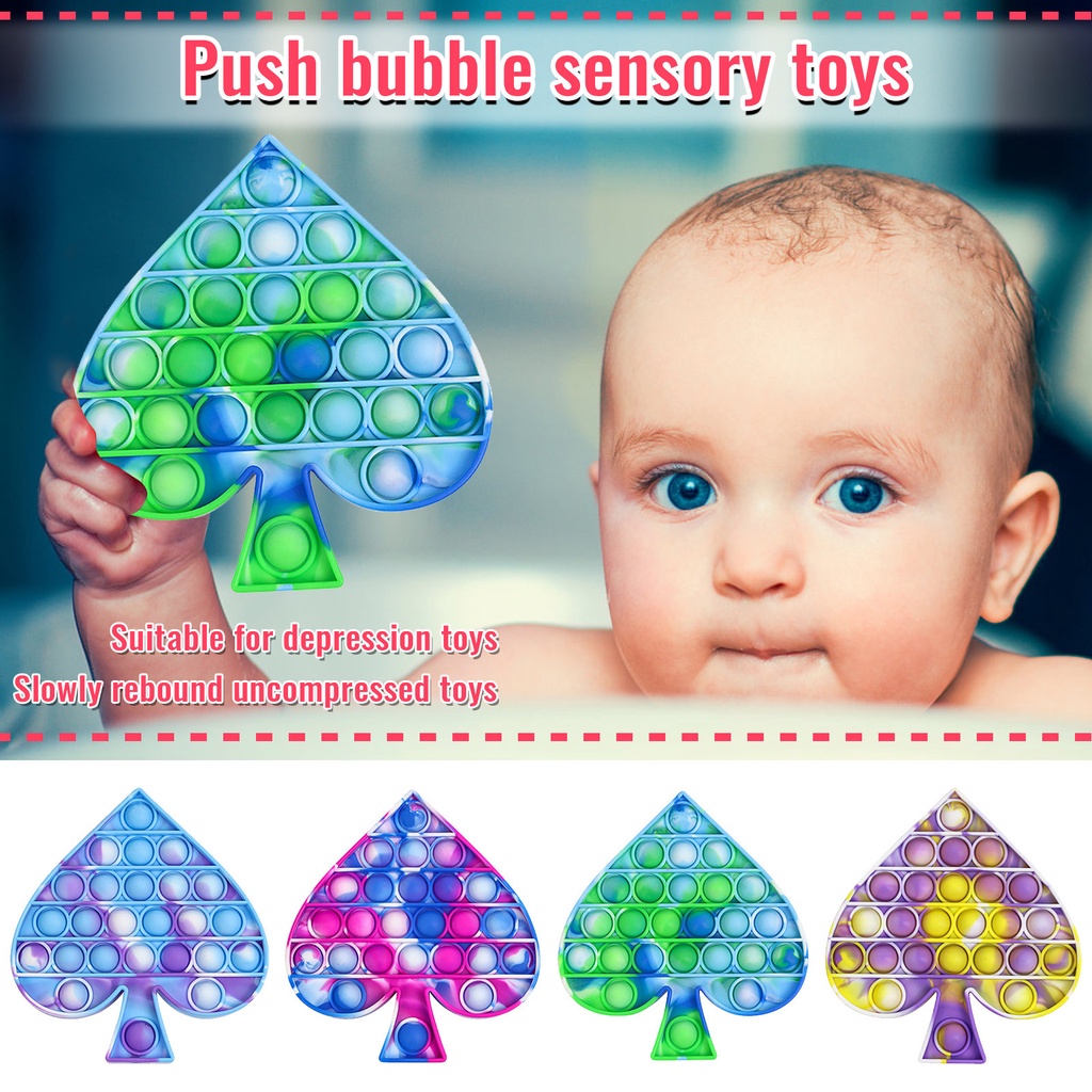 Push Bubble Sensory Fidget Toys Alivio Del Estrés De Silicona Para Aliviar La Presión De Los 7152