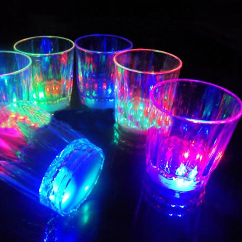 6 un LED Luz copas de vino intermitente Tazas Bar Club nocturno Beber Fiesta Decoración