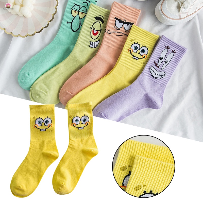 Los niños calcetines Esponja cabeza Sponge Bob cómic calcetines