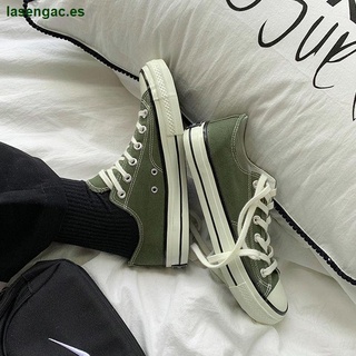 Zapatos de lona casual de moda para hombres-Negro verde 