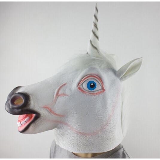 dueño nacido Intercambiar Halloween Licorne Unicornio Caballo Máscara Cosplay Animal Cabeza De Látex  Vinilo Casco De Fiesta Accesorios | Shopee España
