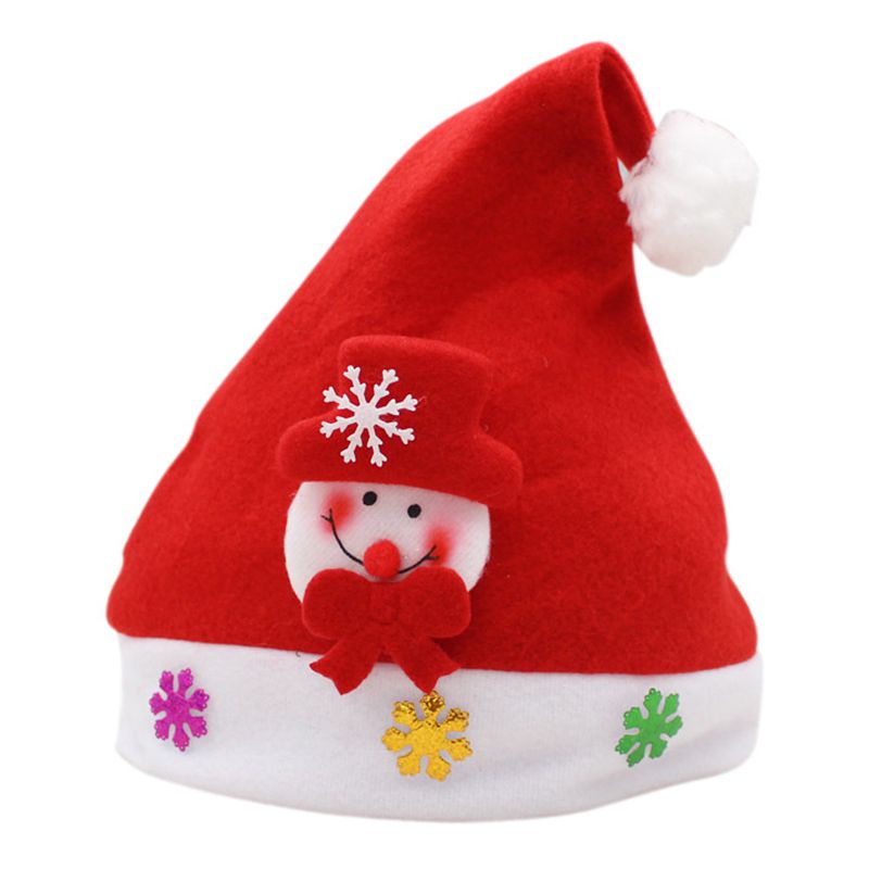 Gorro de Papá Noel con luces LED para Navidad regalo de Navidad para adultos y niños con diseño de muñeco de nieve y Papá Noel