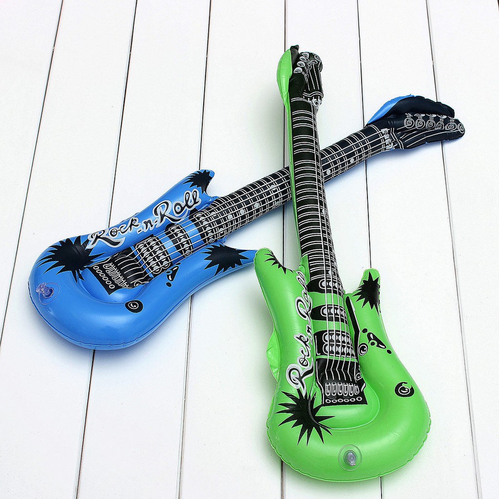 20 Stück Aufblasbare Luftgitarren Bunt 100cm Luftgitarre Luft Gitarre Air Guitar 
