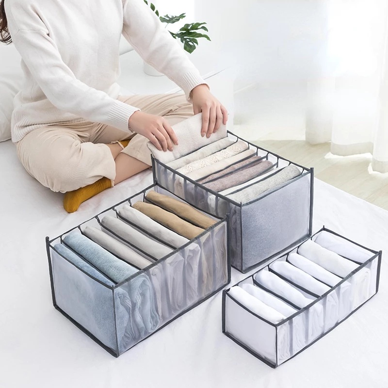 Compartimiento de almacenamiento Caja Armario Ropa Jeans Cajón Caja de separación de malla Casa