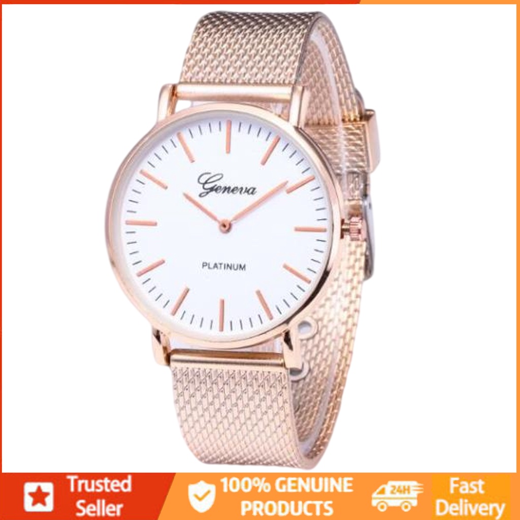 Reloj Geneva De Comercio Exterior Con Correa De Malla De Oro Caliente Para  Mujer Suave A La Moda | Shopee España