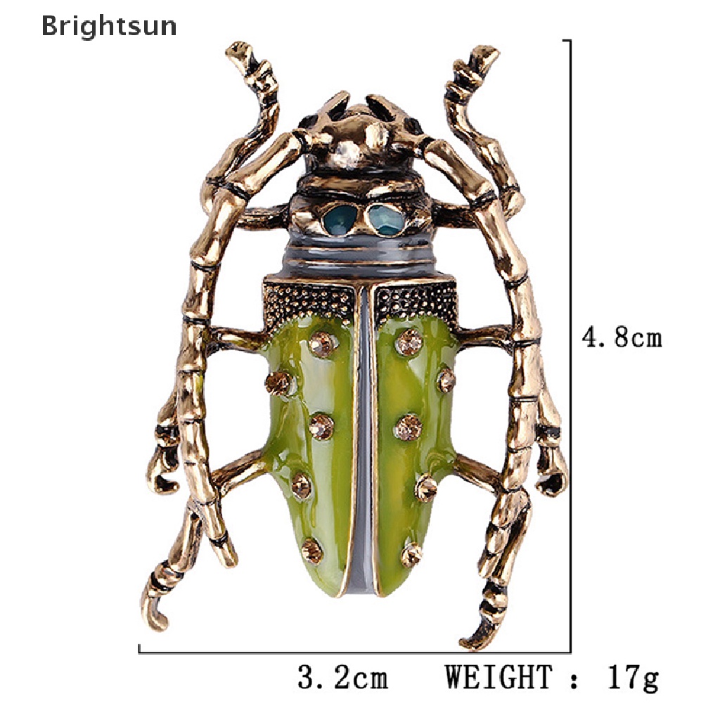 Vintage Big Escarabajo Insecto Broche Esmalte animal insignia Corsage Pins Joyería G SL