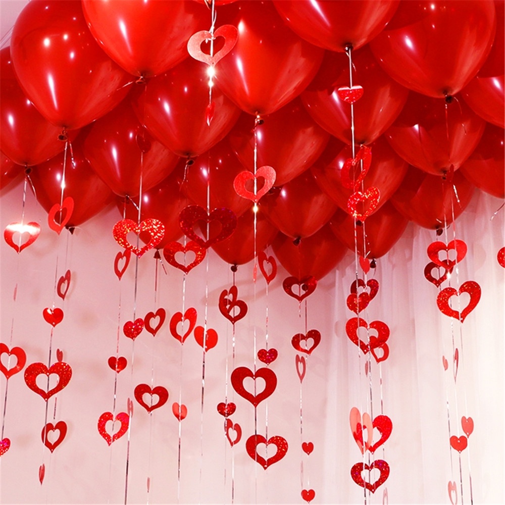 100 Globos Amor Corazón Forma Fiesta Boda Romántico Ballon Cumpleaños Decoración
