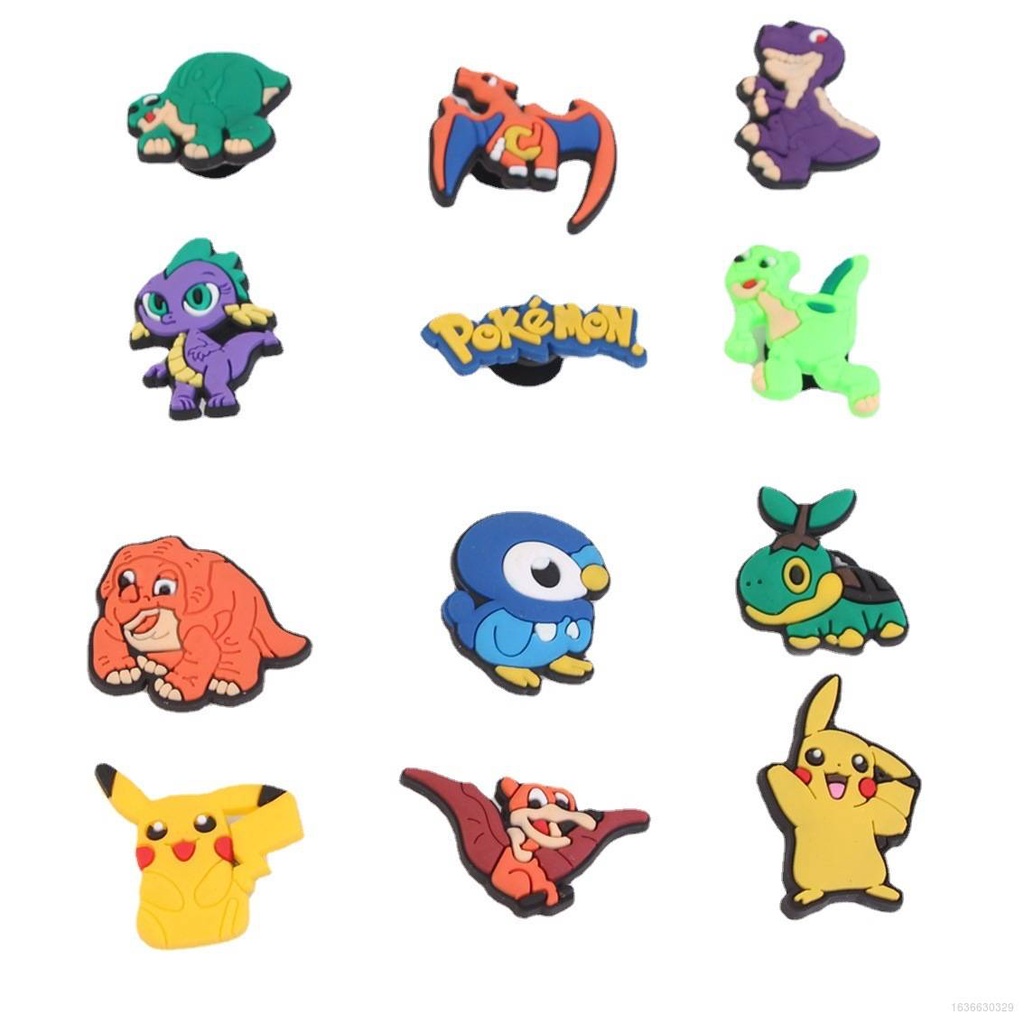 Charms Pokemon Croc Zapatos Encantos Pins Jibbitz Para Crocs Pikachu
