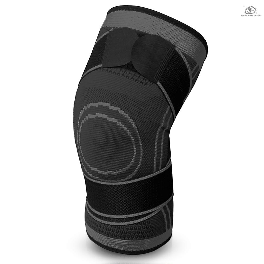 Nuevo soporte de soporte de rodilla elástico gris rodillera 
